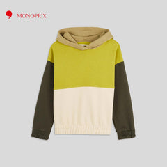 MONOPRIX LIGHT GREEN TRIOLOR HOODIE