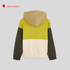 MONOPRIX LIGHT GREEN TRIOLOR HOODIE