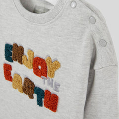 MONOPRIX LIGHT GREY ENJOY THE EARTH SWEATSHIRT