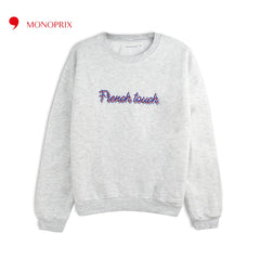 MONOPRIX LIGHT GREY FRENCH TOUCH SWEATSHIRT