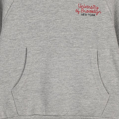 MONOPRIX LIGHT GREY SHORT SLEEVE SWEATSHIRT WITH HOOD