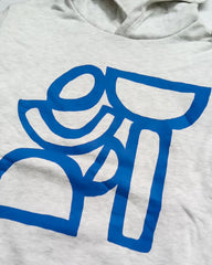 MONOPRIX LIGHT HEATHER GREY PRINTED HOODIE