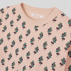 MONOPRIX LIGHT PINK FLORAL PRINTED SWEATSHIRT