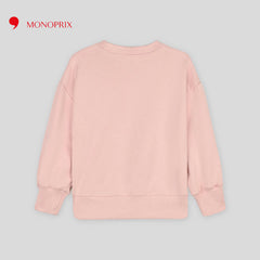MONOPRIX LIGHT PINK WEEKEND PRINTED SWEATSHIRT