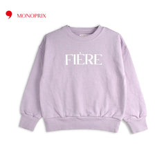 MONOPRIX LIGHT PURPLE PRINTED SWEATSHIRT