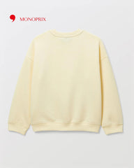 MONOPRIX LIGHT YELLOW CALIFORNA PRINT SWEATSHIRT