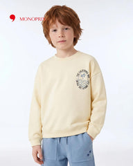 MONOPRIX LIGHT YELLOW CALIFORNA PRINT SWEATSHIRT