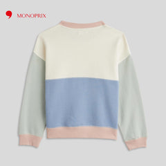 MONOPRIX MULTI COLOR BLOCK STYLE SWEATSHIRT