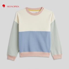 MONOPRIX MULTI COLOR BLOCK STYLE SWEATSHIRT