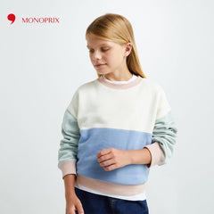 MONOPRIX MULTI COLOR BLOCK STYLE SWEATSHIRT