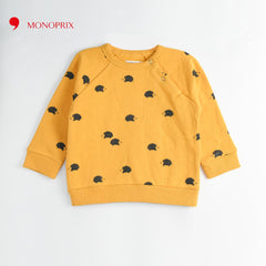 MONOPRIX MUSTARD PRINTED SWEATSHIRT 24