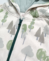 MONOPRIX NATURE THEMED ZIPPER HOOD