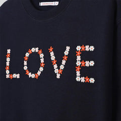 MONOPRIX NAVY BLUE EMBROIDERED SWEATSHIRT