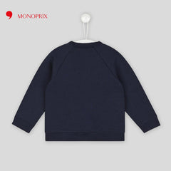 MONOPRIX NAVY BOYS CLUB PRINTED SWEATSHIRT