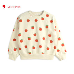 MONOPRIX OFF WHITE APPLES PRINTED SWEATSHIRT