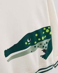 MONOPRIX OFF WHITE CROCODILE SWEATSHIRT