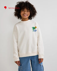 MONOPRIX OFF WHITE FRONT AND BACK PRINTED SWEATSHIRT