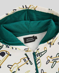 MONOPRIX OFF WHITE HELICOPTER ZIPPER HOOD