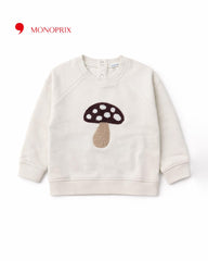 MONOPRIX OFF WHITE MUSHROOM SWEATSHIRT