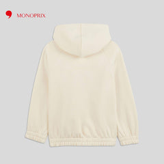 MONOPRIX OFF WHITE MUSIC IS FUN SWEATSHIRT WITH HOOD