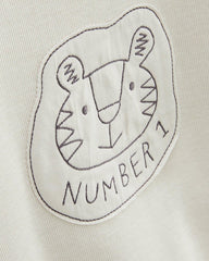 MONOPRIX OFF WHITE NUMBER 1 PRINTED SWEATSHIRT