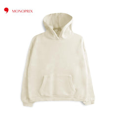 MONOPRIX OFF WHITE PLAIN HOODIE