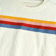 MONOPRIX OFF WHITE RAINBOW STRIPED SWEATSHIRT
