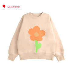 MONOPRIX ORANGE FLOWER SWEATSHIRT