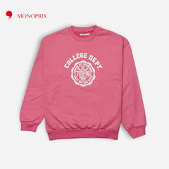 MONOPRIX PINK PRINTED SWEATSHIRT