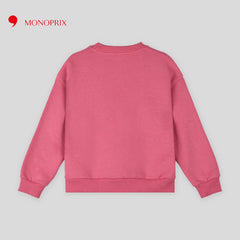 MONOPRIX PINK COOL GIRL SWEATSHIRT