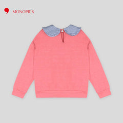 MONOPRIX PINK WIDE NECK SWEATSHIRT 50019