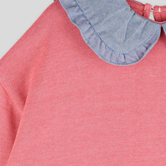 MONOPRIX PINK WIDE NECK SWEATSHIRT 50019