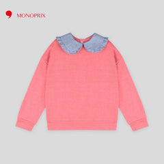MONOPRIX PINK WIDE NECK SWEATSHIRT 50019