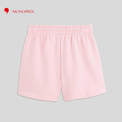 MONOPRIX PLAIN PINK FLEECE SHORTS