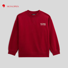 MONOPRIX RED 1970 ORGANIC SWEATSHIRT