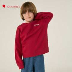 MONOPRIX RED 1970 ORGANIC SWEATSHIRT
