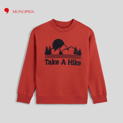 MONOPRIX RED TAKE A HIKE SWEATSHIRT