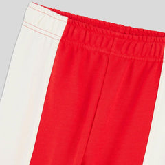 MONOPRIX RED TROUSER WITH CONTRASTING BANDS