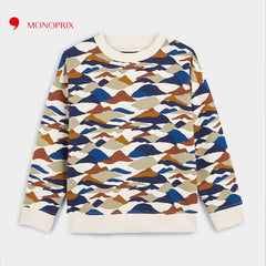 MONOPRIX ROUND NECK PRINTED SWEATSHIRT