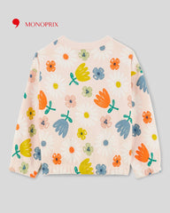 MONOPRIX SAND FLOWERS PRINTED SWEATSHIRT