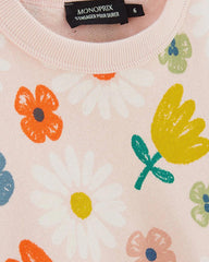 MONOPRIX SAND FLOWERS PRINTED SWEATSHIRT