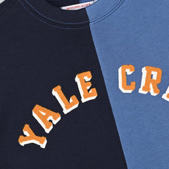 MONOPRIX TWO-TONED BLUE PRINTED SWEATSHIRT