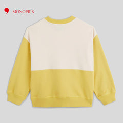 MONOPRIX YELLOW COLOR BLOCK SWEATSHIRT