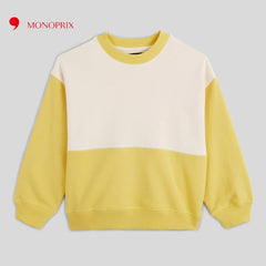 MONOPRIX YELLOW COLOR BLOCK SWEATSHIRT