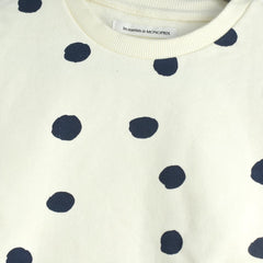 MONPRIX OFF WHITE POLKA DOTTED SWEATSHIRT