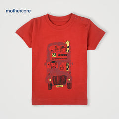 MOTHERCARE RED BROOM T-SHIRT