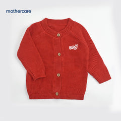 MOTHERCARE RED KNITTED CARDIGAN