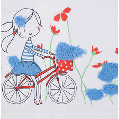 MOTHERCARE SWAN LAKE GIRL WHITE SHORT SLEEVE T-SHIRT