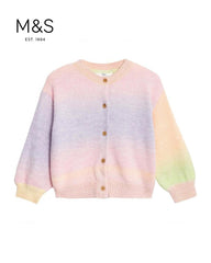 M&S RAINBOW KNITTED CARDIGAN
