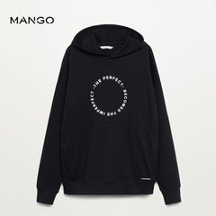 MANGO PERFECT BECOMES IMPERFECT BLACK HOODIE